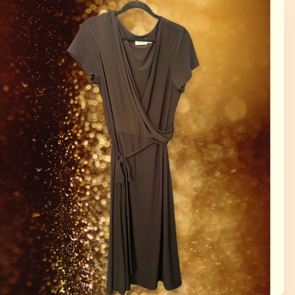 Beautiful Black wrap like Dress Eliza Brand New - Picture 2 of 9